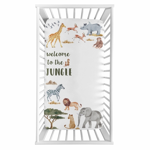 Jungle Collection Photo Op Crib Sheet - alt image 1
