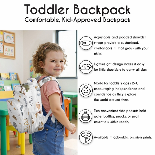 Jungle Collection Small Toddler Backpack - alt image 1