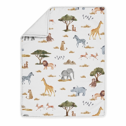 Jungle Collection Sweet Jojo Designs 6 Piece Crib Bedding + BreathableBaby Breathable Mesh Liner - alt image 3