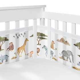 Jungle Collection Sweet Jojo Designs + BreathableBaby Breathable Mesh Crib Liner
