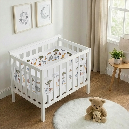Jungle Collection Sweet Jojo Designs + BreathableBaby Breathable Mini Mesh Crib Liner - alt image 1
