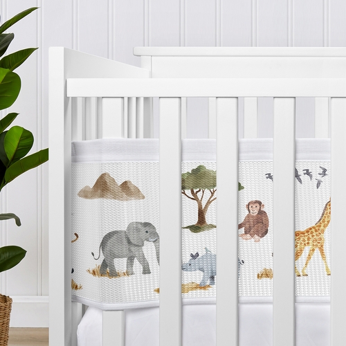 Jungle Collection Sweet Jojo Designs + BreathableBaby Breathable Mini Mesh Crib Liner - alt image 3