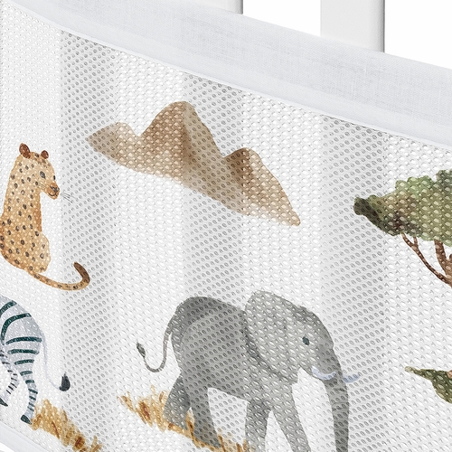 Jungle Collection Sweet Jojo Designs + BreathableBaby Breathable Mini Mesh Crib Liner - alt image 4