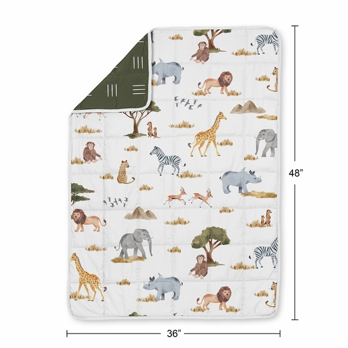 Jungle Collection Toddler 5lbs Weighted Blanket for Kids - alt image 3