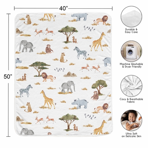 Jungle Collection Toddler Blanket Baby Swaddle - alt image 2