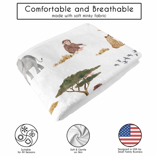 Jungle Collection Toddler Blanket Baby Swaddle - alt image 4