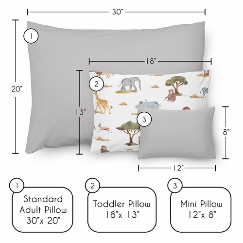 Jungle Collection Toddler Pillow with Pillowcase - alt image 4