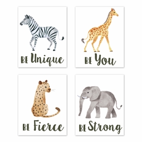 Jungle Collection Wall Art Prints - Set of 4