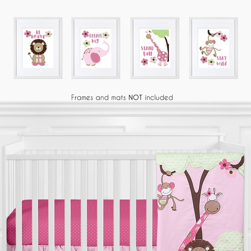 Jungle Friends Collection Wall Art Prints - Set of 4 - alt image 1