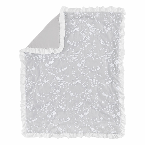 Lace Grey Collection 5 Piece Crib Bedding - alt image 2