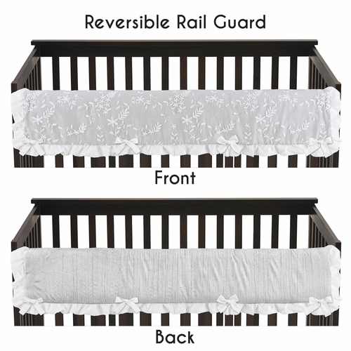 Lace Grey Collection 5 Piece Crib Bedding - alt image 3