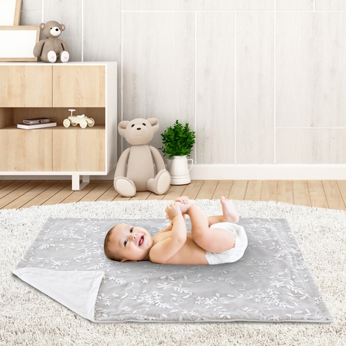 Lace Grey Collection Baby Blanket - alt image 2