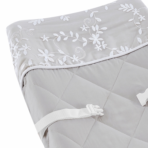 Lace Grey Collection Changing Pad Cover - alt image 3
