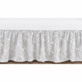 Lace Grey Collection Crib Bed Skirt