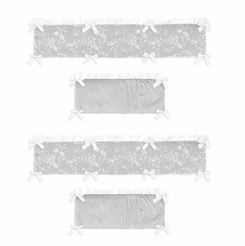 Lace Grey Collection Crib Bumper Pad