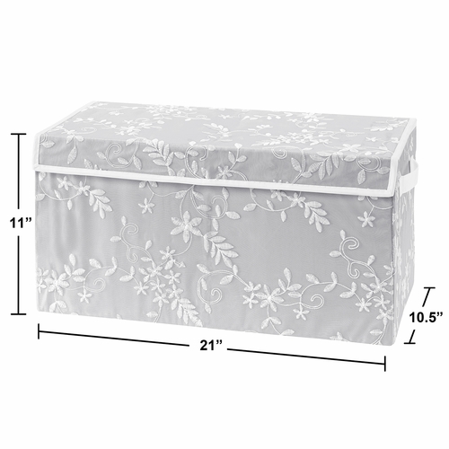 Lace Grey Collection Fabric Toy Bin Storage - alt image 2