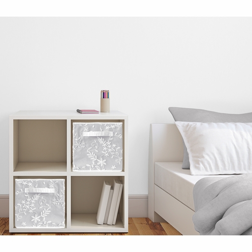 Lace Grey Collection Foldable Fabric Storage Bins - alt image 1