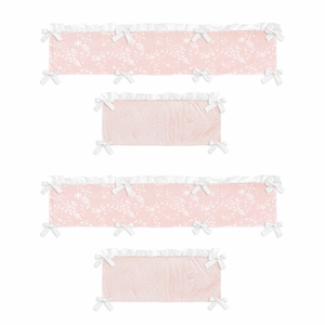 Lace Pink Collection Crib Bumper Pad