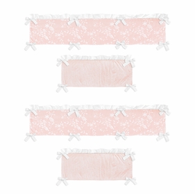 Lace Pink Collection Crib Bumper Pad