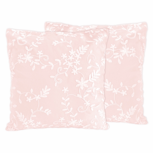 Lace Pink Collection Decorative Accent Throw Pillows - Set of 2