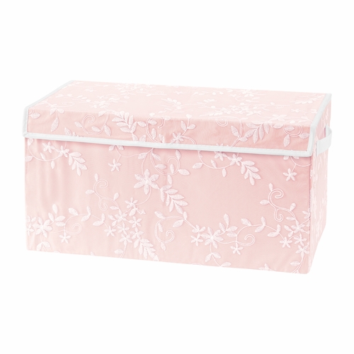 Lace Pink Collection Fabric Toy Bin Storage