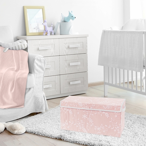 Lace Pink Collection Fabric Toy Bin Storage - alt image 1