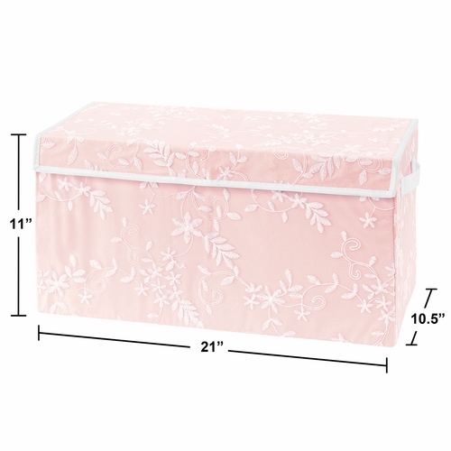 Lace Pink Collection Fabric Toy Bin Storage - alt image 2