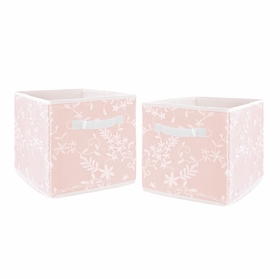 Lace Pink Collection Foldable Fabric Storage Bins