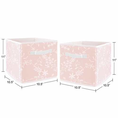 Lace Pink Collection Foldable Fabric Storage Bins - alt image 2