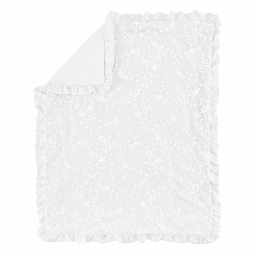 Lace White Collection 5 Piece Crib Bedding - alt image 2