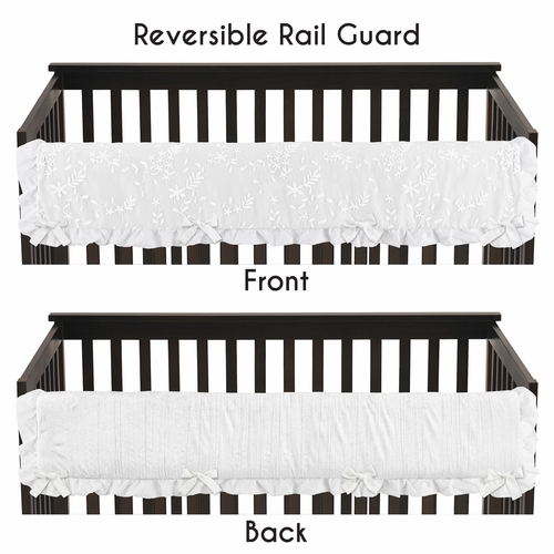 Lace White Collection 5 Piece Crib Bedding - alt image 3