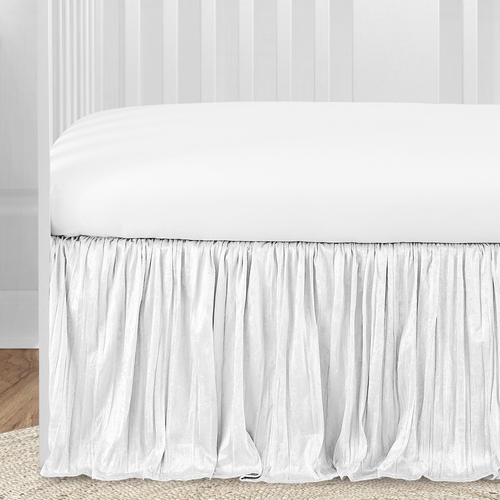 Lace White Collection 5 Piece Crib Bedding - alt image 4