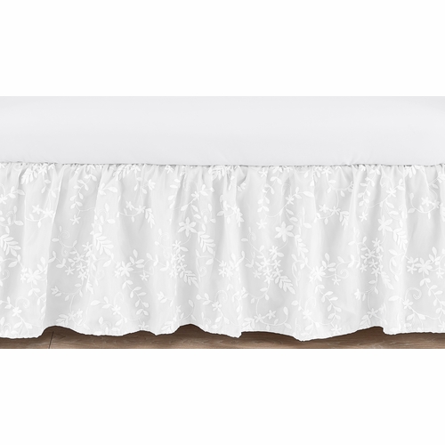 Lace White Collection Crib Bed Skirt