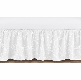 Lace White Collection Crib Bed Skirt