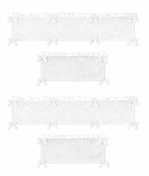 Lace White Collection Crib Bumper Pad