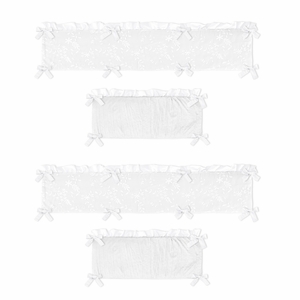Lace White Collection Crib Bumper Pad