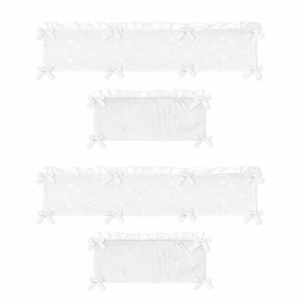 Lace White Collection Crib Bumper Pad