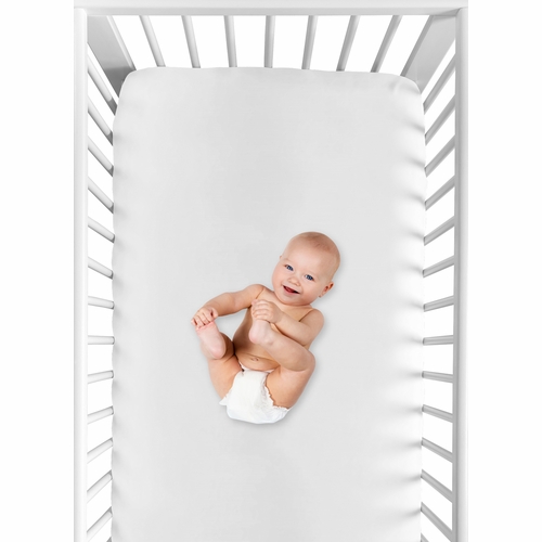 Lace White Collection Crib Sheet - alt image 3