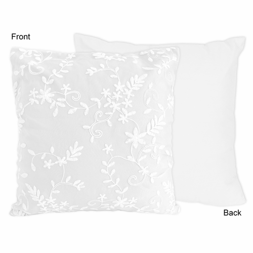 Lace White Collection Decorative Accent Throw Pillows - Set of 2 - alt image 4
