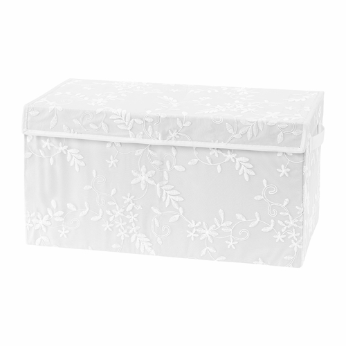 Lace White Collection Fabric Toy Bin Storage