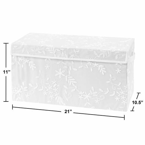 Lace White Collection Fabric Toy Bin Storage - alt image 2
