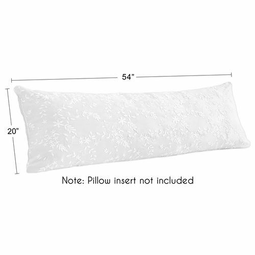 Lace White Collection Full Length Body Pillow Cover - alt image 4