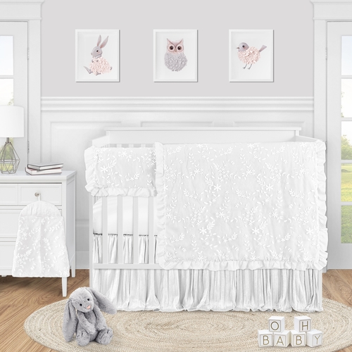 Lace White Collection Long Rail Guard Cover - alt image 2