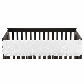 Lace White Collection Long Rail Guard Cover