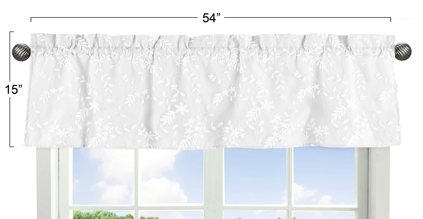 Lace White Collection Window Valance