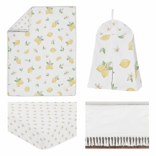 Lemon Collection 4 Piece Crib Bedding - alt image 1
