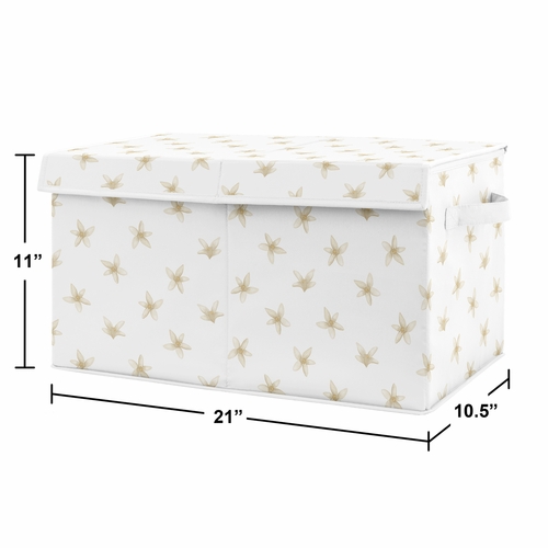 Lemon Collection Blossom Print Fabric Toy Bin Storage - alt image 2