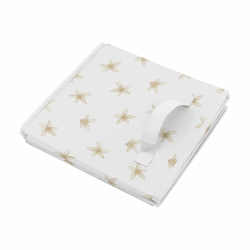 Lemon Collection Blossom Print Fabric Toy Bin Storage - alt image 3