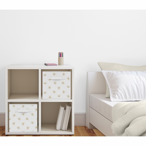 Lemon Collection Blossom Print Foldable Fabric Storage Bins - alt image 1