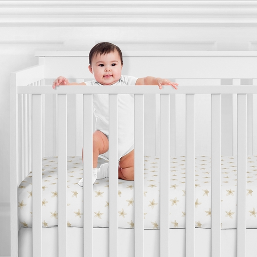 Lemon Collection Crib Sheet - Floral Blossom - alt image 1